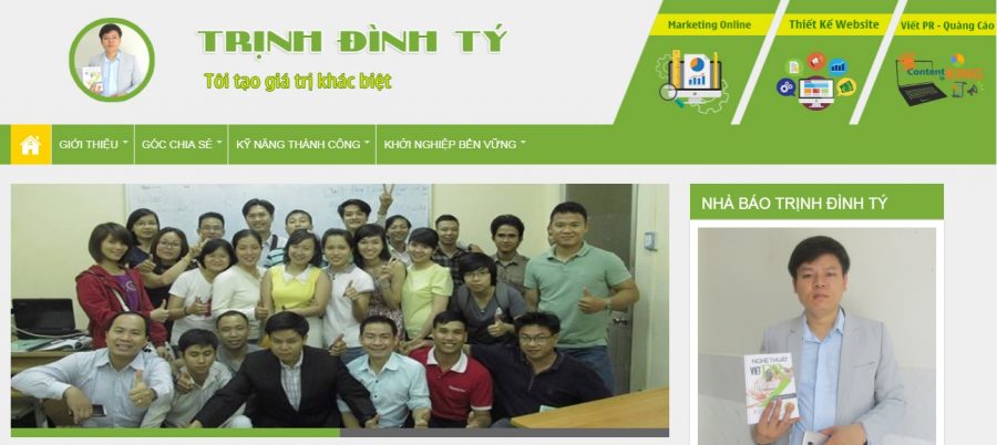 Trịnh Đình Tý, weblog miễn phí, website thiết kế chuyên nghiệp, giao diện website